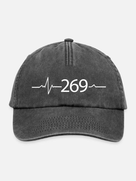 269 - RESPEKTIERE LEBEN - Relaxed Vintage Cap - Vintage Schwarz