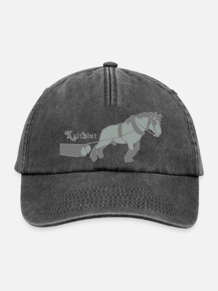 kaltblutzieht - Relaxed Vintage Cap - Vintage Schwarz