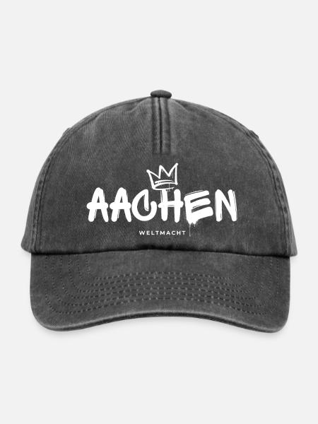 Aachen Weltmacht - Relaxed Vintage Cap - Vintage Schwarz