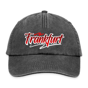 Frankfurt - Relaxed Vintage Cap - Vintage Schwarz - Vorne