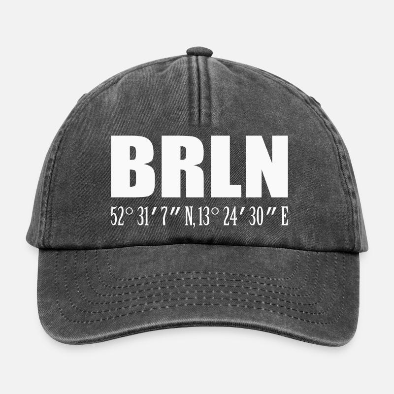 Berlin - Casquette vintage décontractée - noir vintage