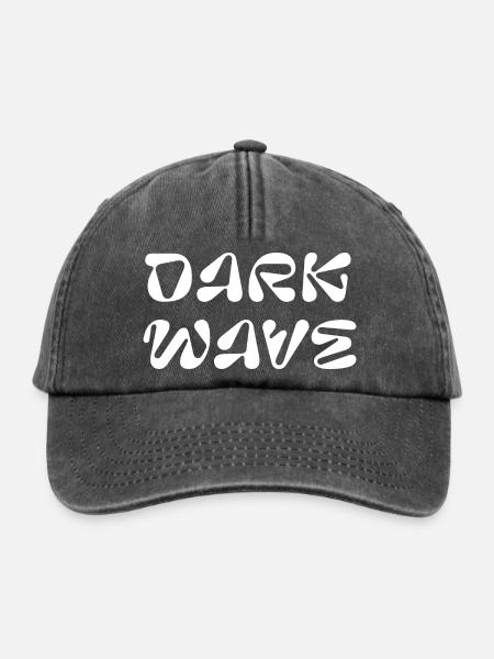 Dark WAVE Logo-Design - Relaxed Vintage Cap - Vintage Schwarz