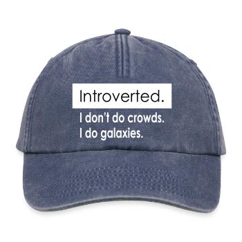 Citations d’introverti - Casquette vintage décontractée - vintage bleu jeans - Devant