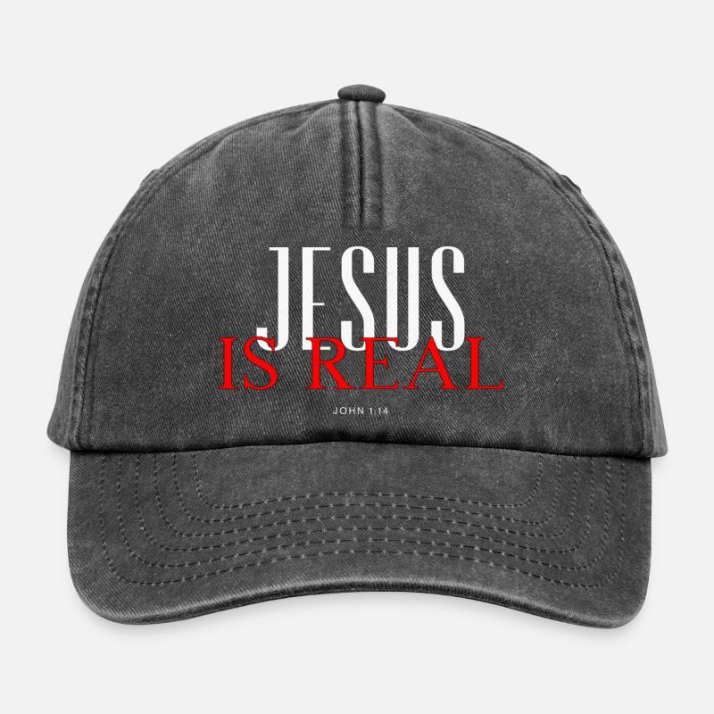 Jesus ist real! - Relaxed Vintage Cap - Vintage Schwarz