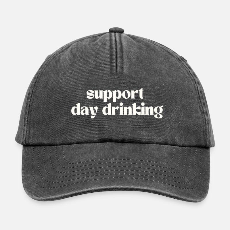 SUPPORT DAY DRINKING - Relaxed Vintage Cap - Vintage Schwarz