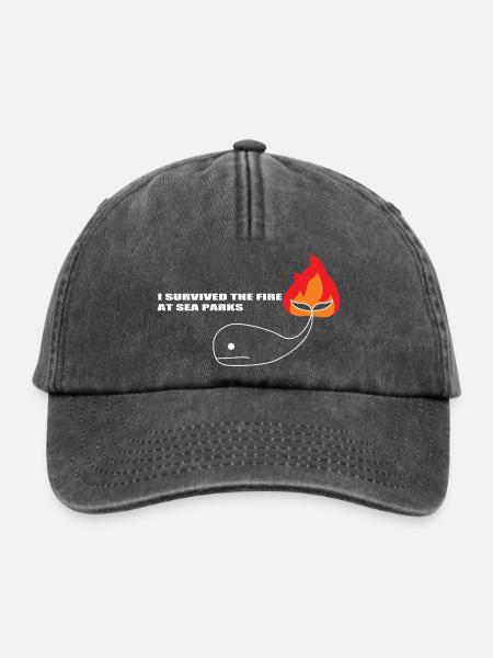 Meeresparks - Relaxed Vintage Cap - Vintage Schwarz