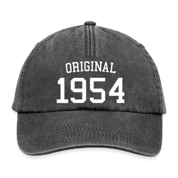 Original 1954 70th Birthday Men Women 70 Years Old - Relaxed Vintage Cap - vintage black - Front