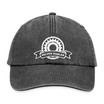 selten radlos fahrradkette radfahren geschenk spor - Relaxed Vintage Cap - Vintage Schwarz - Vorne