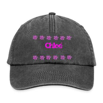 Chloé Floral in Pink - Relaxed Vintage Cap - vintage black - Front