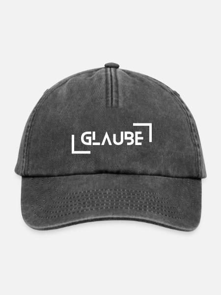 Glaube - Relaxed Vintage Cap - Vintage Schwarz