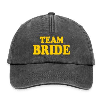 Team bride - Casquette vintage décontractée - noir vintage - Devant
