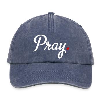 prier - Casquette vintage décontractée - vintage bleu jeans - Devant