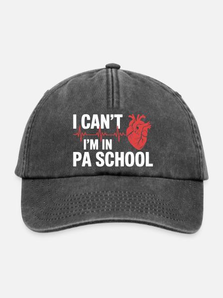 PA School Heartbeat Motto - Relaxed Vintage Cap - Vintage Schwarz