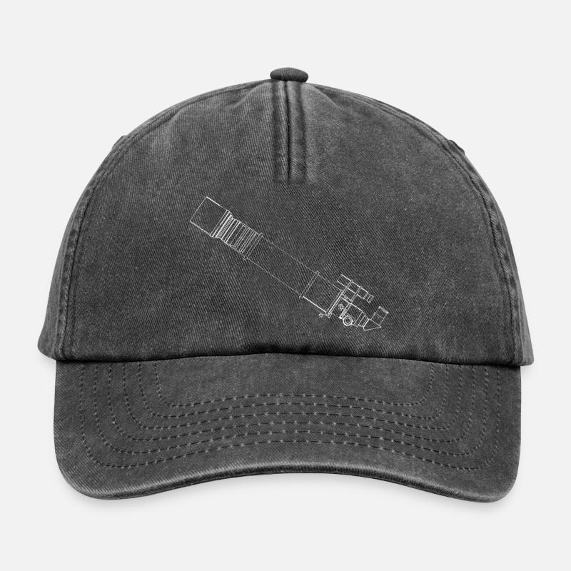 Plan du télescope - Casquette vintage décontractée - noir vintage