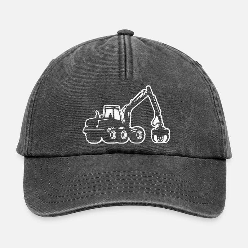 Silhouette de moissonneuse - Casquette vintage décontractée - noir vintage