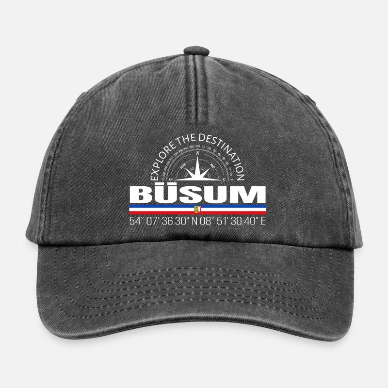 Büsum - Casquette vintage décontractée - noir vintage