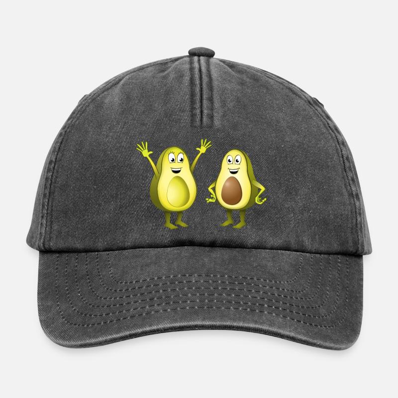 Image de deux avocats joyeux - Casquette vintage décontractée - noir vintage