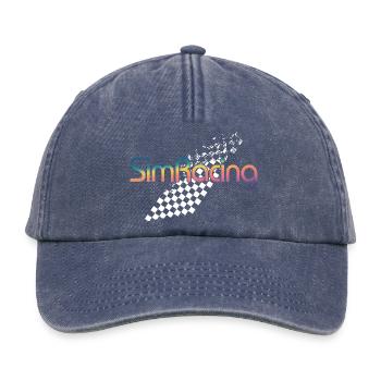 SimRacing Gradient Logo - Relaxed Vintage Cap - vintage denim - Front