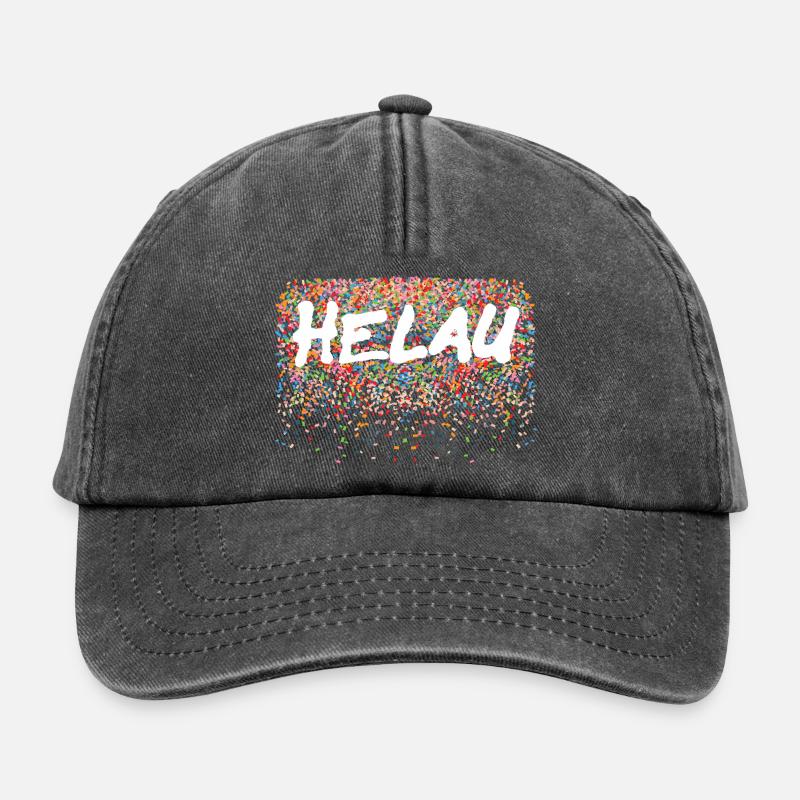 Helau1 - Relaxed Vintage Cap - Vintage Schwarz