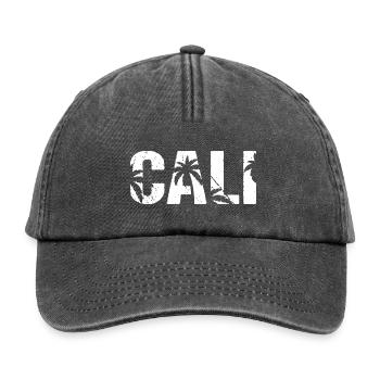 Cali Palmiers Californie - Casquette vintage décontractée - noir vintage - Devant
