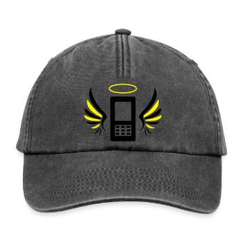 smartphone_engel_02 - Relaxed Vintage Cap - vintage black - Front