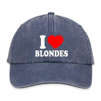 I love blondes - Relaxed Vintage Cap - Vintage Denim - Vorne