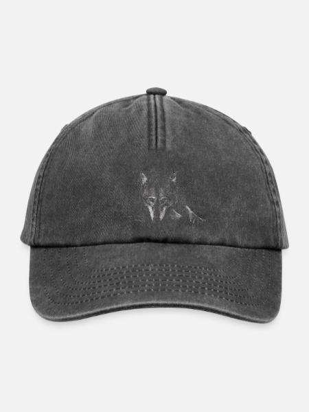 Wolf - Relaxed Vintage Cap - Vintage Schwarz
