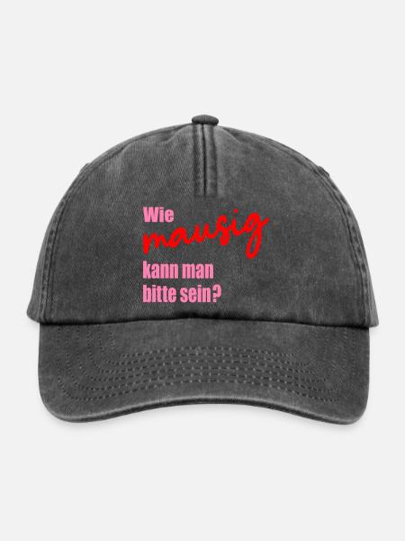 Beste Freundin Maus - Relaxed Vintage Cap - Vintage Schwarz