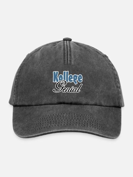 Kollege Genial Geschenk - Relaxed Vintage Cap - Vintage Schwarz