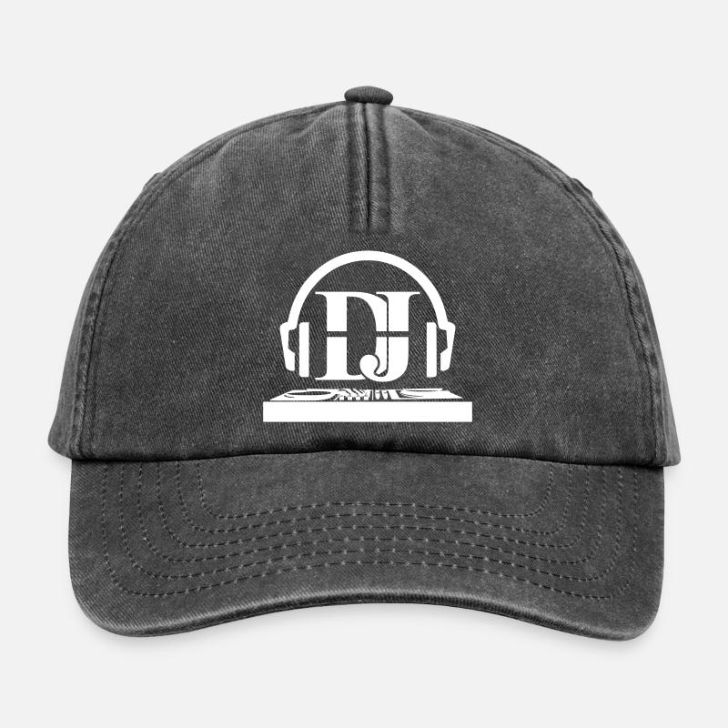 DJ Design Club Electro DJ Technoparty - Relaxed Vintage Cap - Vintage Schwarz