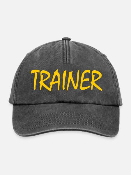 TRAINER - Relaxed Vintage Cap - Vintage Schwarz