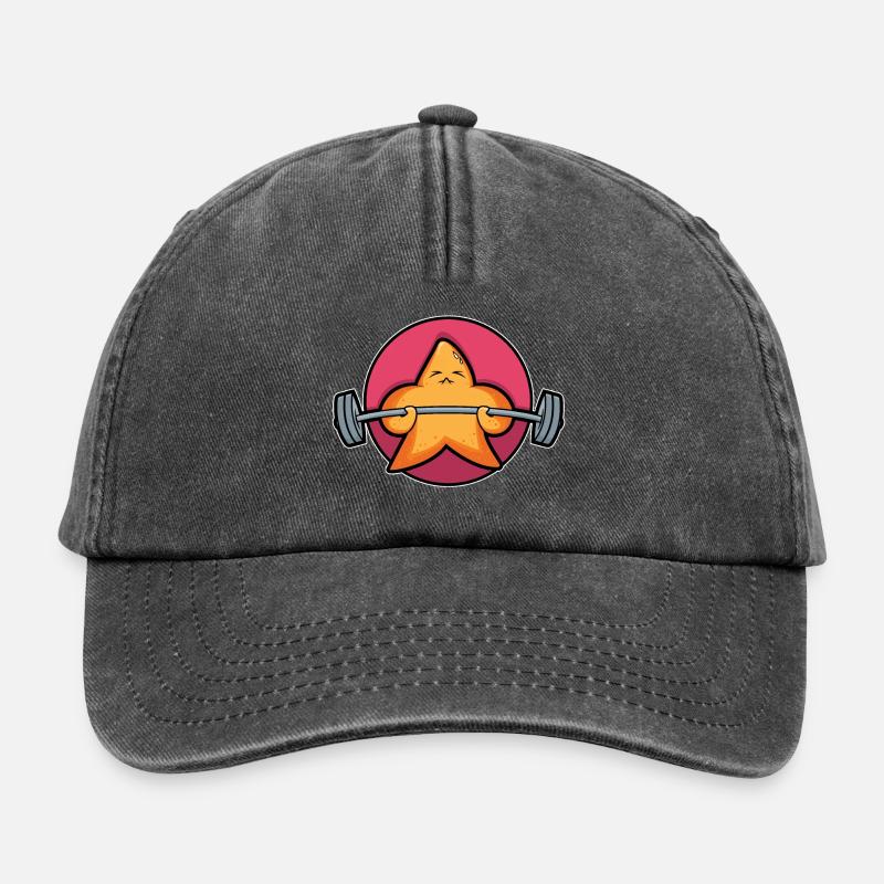 Gewichtheber-Seestern - Relaxed Vintage Cap - Vintage Schwarz