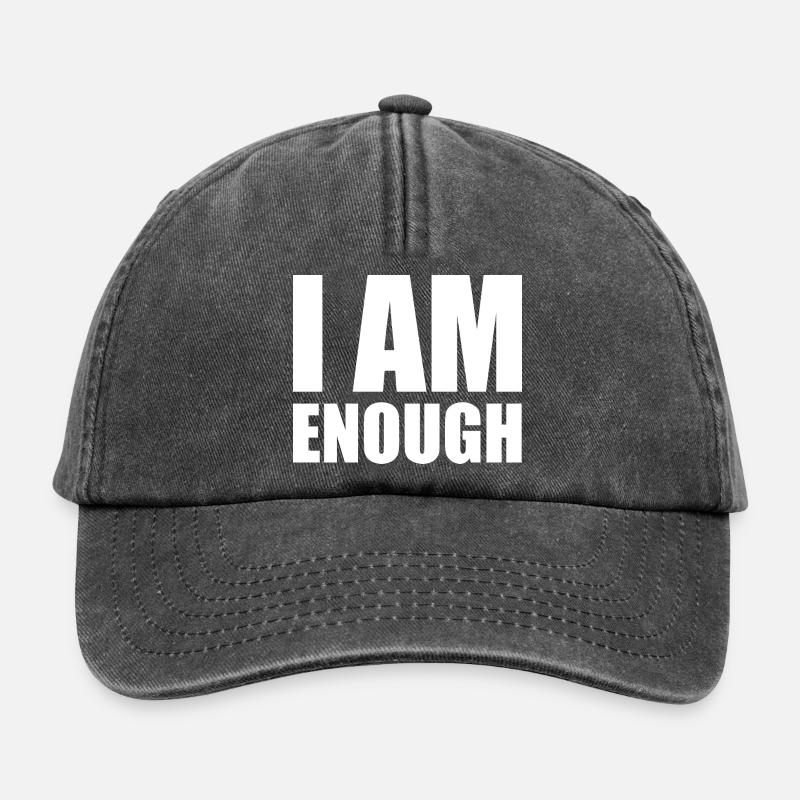 I am enough - Casquette vintage décontractée - noir vintage