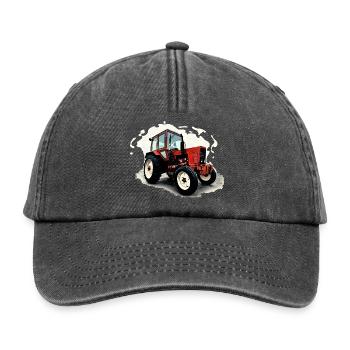 Traktor Belarus MTS 550 - Relaxed Vintage Cap - Vintage Schwarz - Vorne