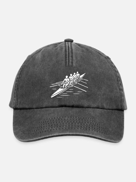 Rhythmus im Ruder - Relaxed Vintage Cap - Vintage Schwarz