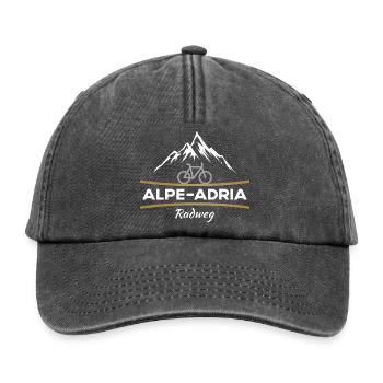 Alpe-Adria Fahrrad - Relaxed Vintage Cap - Vintage Schwarz - Vorne