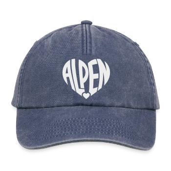 Alpen Herz-Logo - Relaxed Vintage Cap - Vintage Denim - Vorne