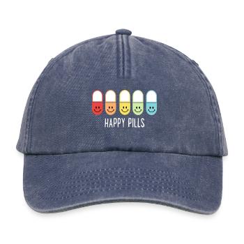 Happy Pills - Relaxed Vintage Cap - Vintage Denim - Vorne