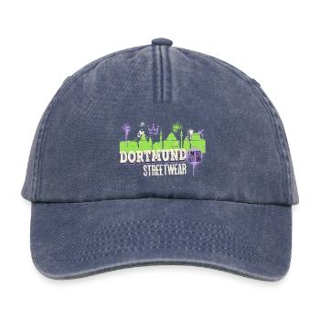 Dortmund Skyline City Germany Graffiti - Relaxed Vintage Cap - vintage denim - Front