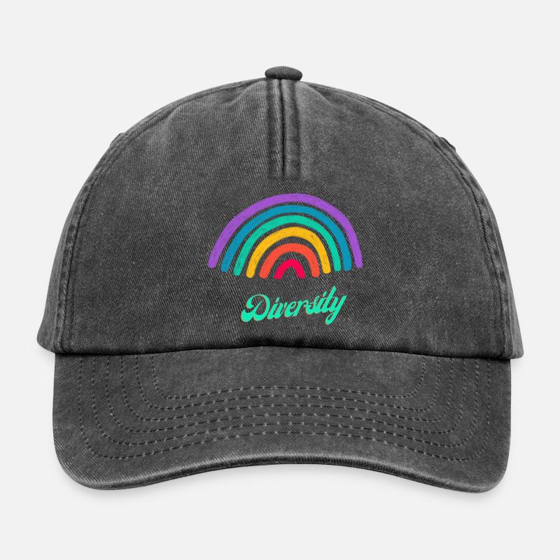 Diversity - Relaxed Vintage Cap - Vintage Schwarz