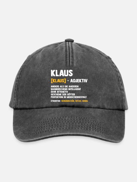 Klaus - Relaxed Vintage Cap - Vintage Schwarz