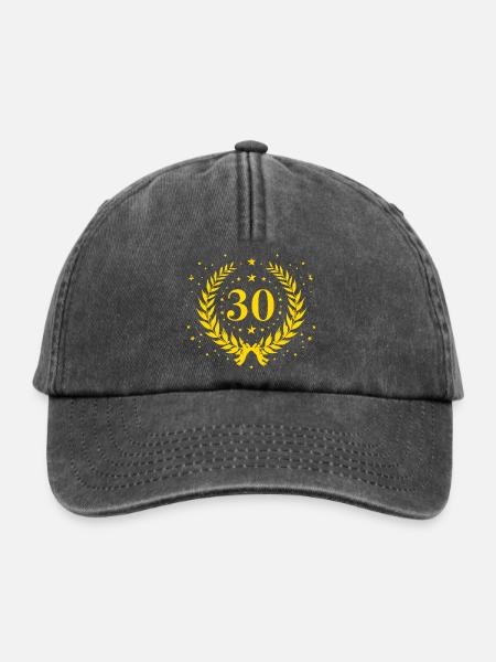 Dreißig 30 - Relaxed Vintage Cap - Vintage Schwarz