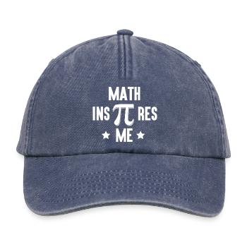 Pi Day - Math Inspires Me - Relaxed Vintage Cap - vintage denim - Front