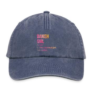 Danemark - Casquette vintage décontractée - vintage bleu jeans - Devant