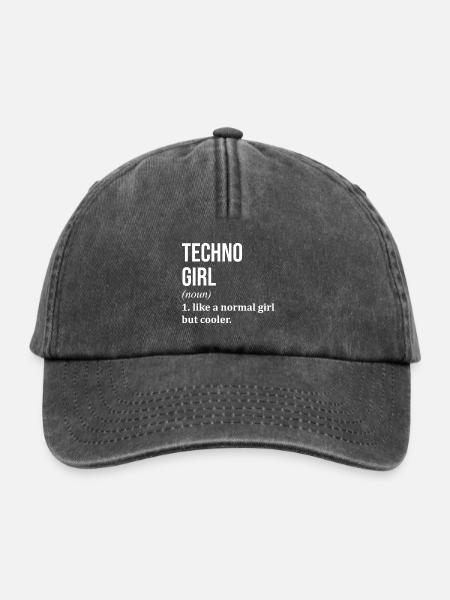 Techno Techno Techno - Relaxed Vintage Cap - Vintage Schwarz