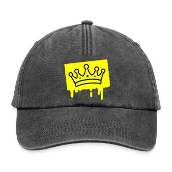 Krone Symbol - Relaxed Vintage Cap - Vintage Schwarz - Vorne