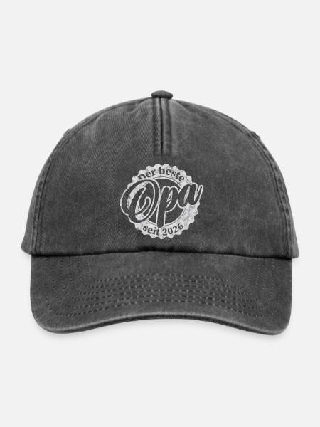 Der Beste Opa seit 2026 - Relaxed Vintage Cap - Vintage Schwarz