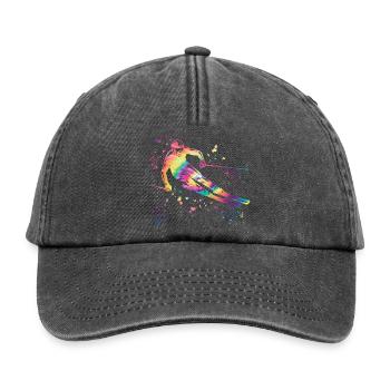 Alpine skiing Winter sports Nordic skiing - Relaxed Vintage Cap - vintage black - Front