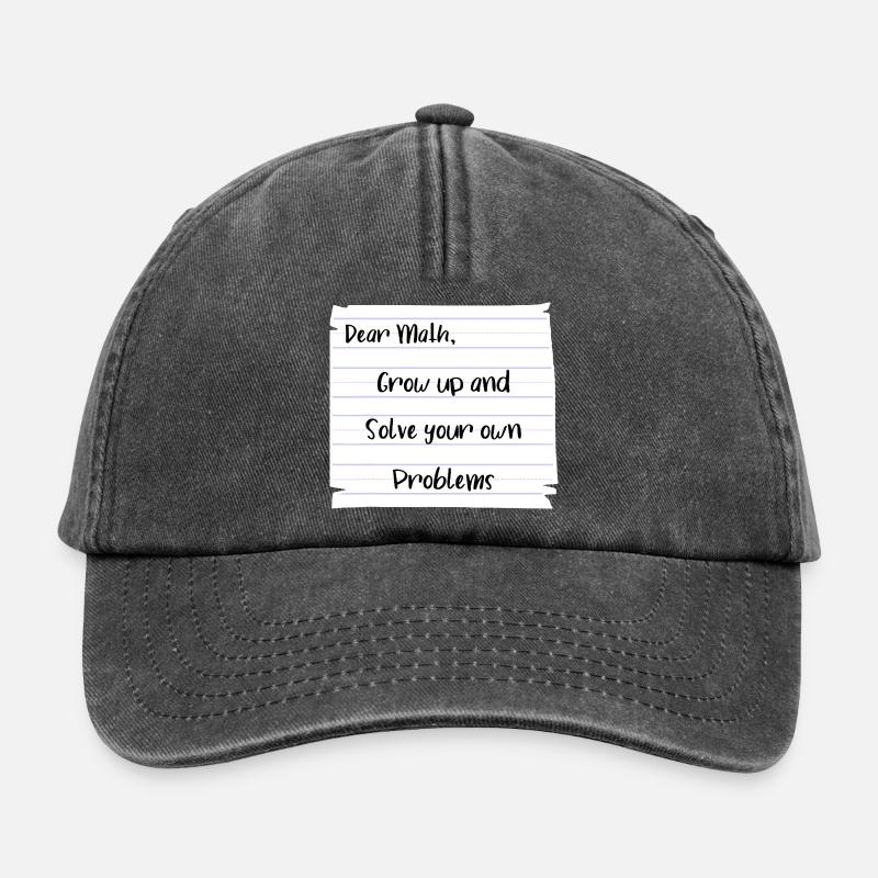 Liebe Mathematik: Werde erwachsen und löse deine eigenen Probleme - Relaxed Vintage Cap - Vintage Schwarz
