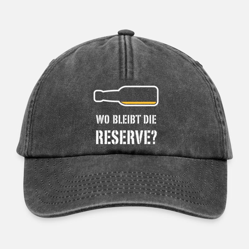 Where is the reserve? (Beer / Beer / NEG 2C) - Relaxed Vintage Cap - vintage black